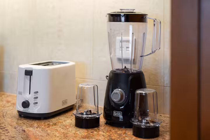 The Links East: Toaster, blender and kettle